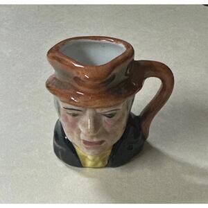 Vintage Hand Painted Bill Sykes Toby Jug Mug Creamer Made In England Artone